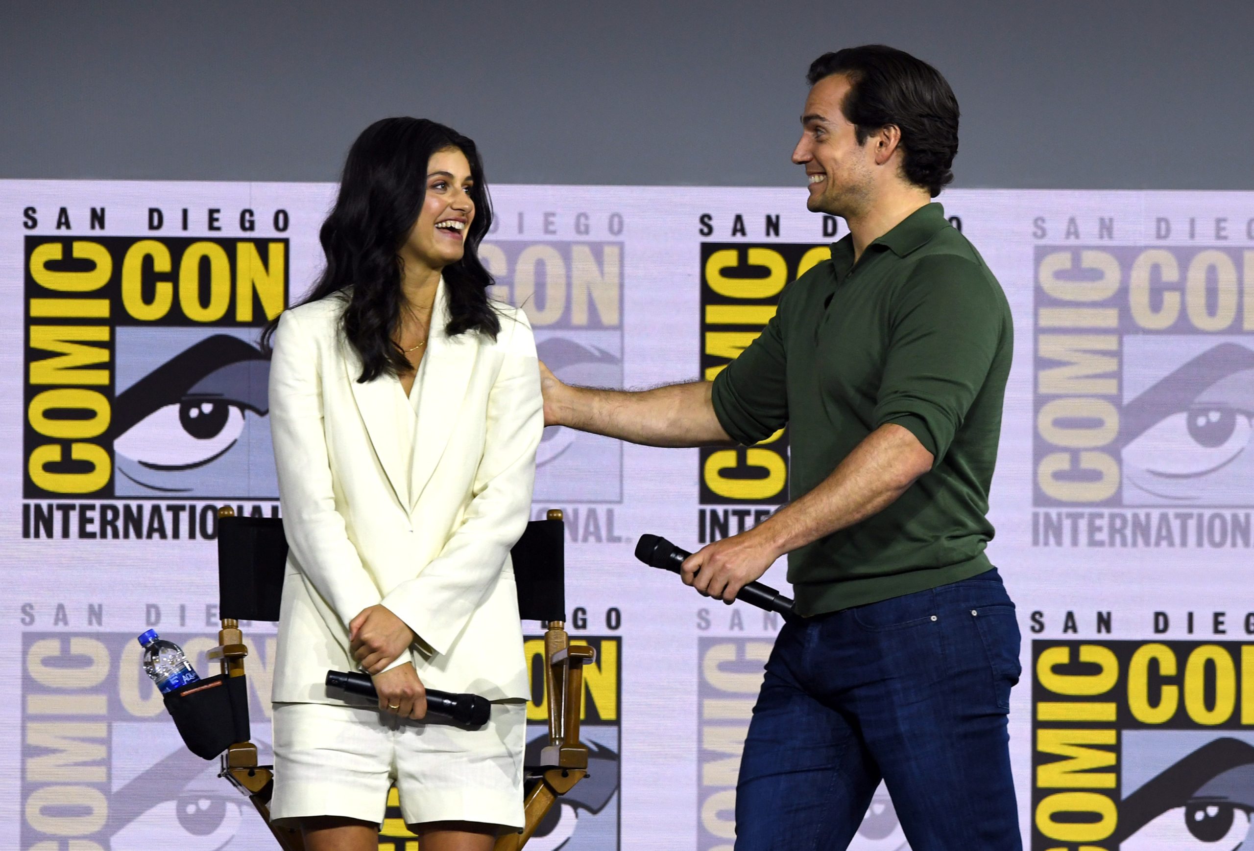 Henry Cavill and Anya Chalotra