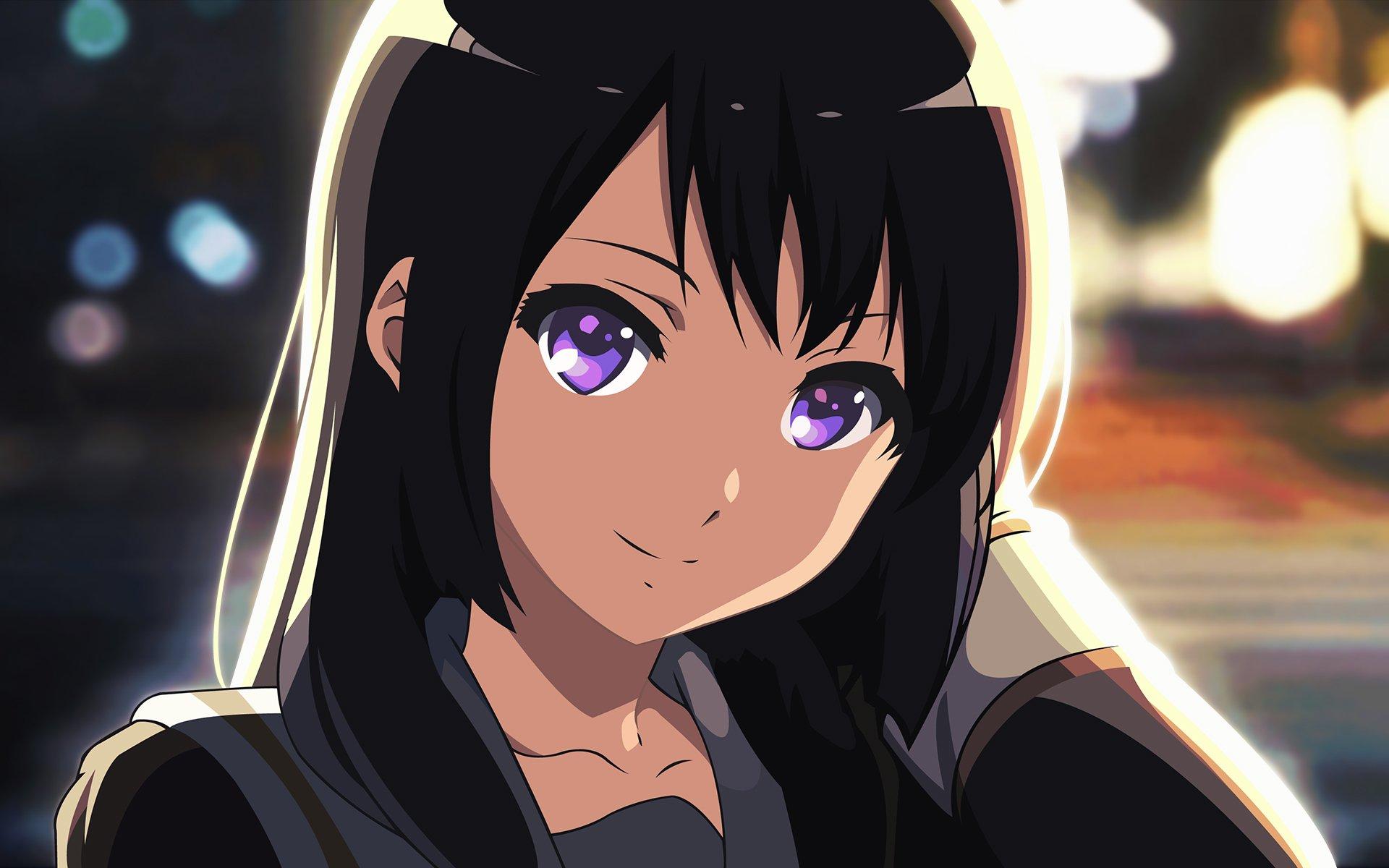 black hair anime girl Kousaka Reina